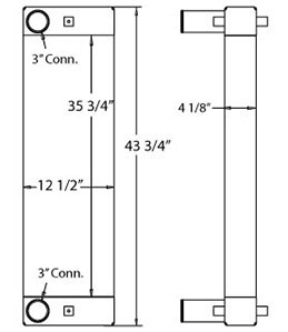 Caterpillar 280014 charge air cooler drawing