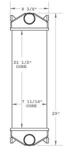 Caterpillar 280273 charge air cooler drawing