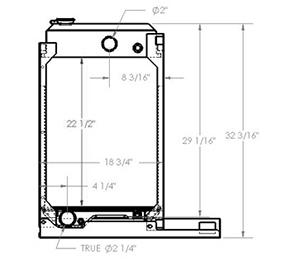 Caterpillar 450128 radiator drawing