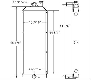 Caterpillar 450290 radiator drawing