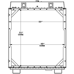 Caterpillar 450702 radiator drawing