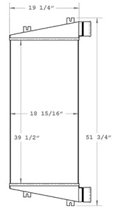 Crane Carrier 280077 charge air cooler drawing