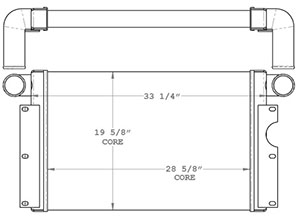 Daewoo 280110 charge air cooler drawing