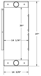 Doosan 280256 charge air cooler drawing