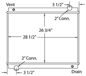 Ford 560001 radiator drawing