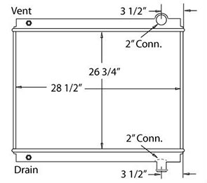 Ford 560004 radiator drawing