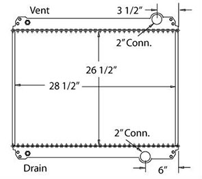 Ford 570003 radiator drawing