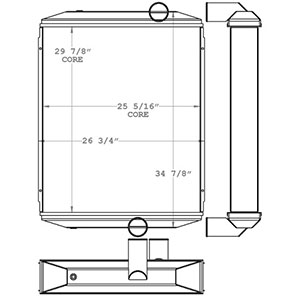 Gillig 310158 radiator drawing