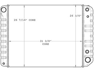 GMC 580002 radiator drawing