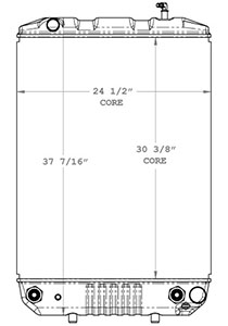 GMC 580031 radiator drawing