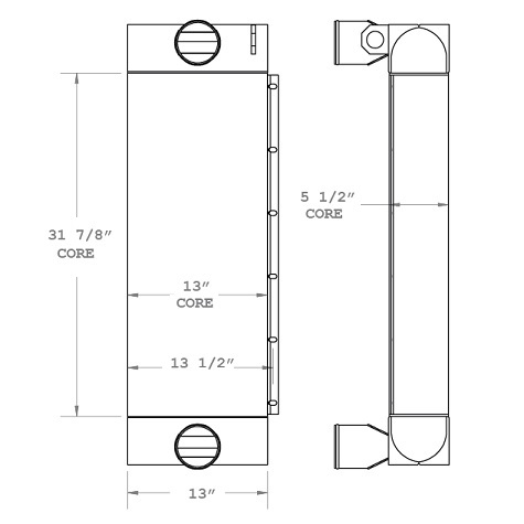 Hyster 280220 charge air cooler drawing