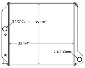 International 450378 radiator drawing