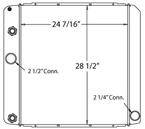 International 640109 radiator drawing