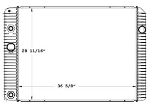 International 640117 radiator drawing