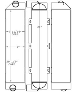 JLG 280348 charge air cooler drawing