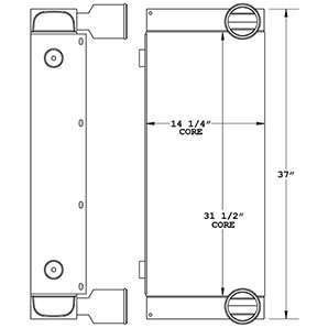 Kalmar 280235 charge air cooler drawing