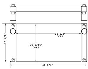 Kawasaki 280290 charge air cooler drawing