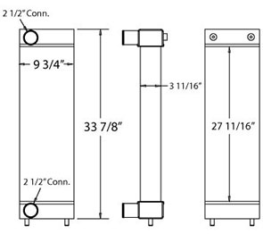 Komatsu 280028 charge air cooler drawing