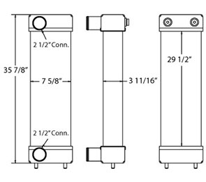 Komatsu 280213 charge air cooler drawing