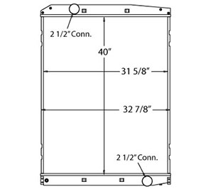 Mercedes 450467 radiator drawing