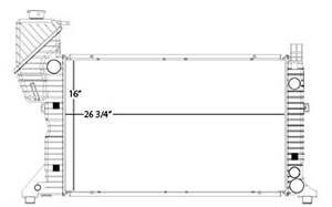 Mercedes 590003 radiator drawing