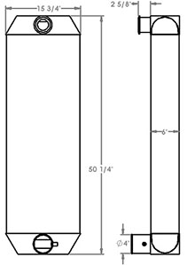 Morbark 280378 charge air cooler drawing