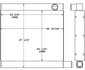 Nabi TRA12075 charge air cooler drawing