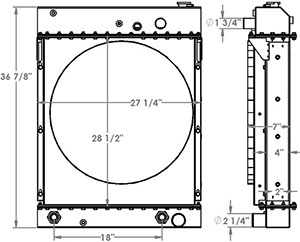 Ottawa 451386 radiator drawing