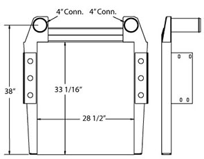 Pierce 280153 charge air cooler drawing