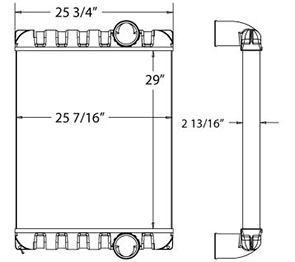 Prevost TRA12018 charge air cooler drawing