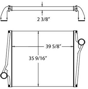 Prevost TRA12046 charge air cooler drawing