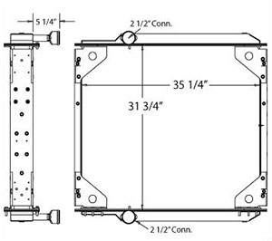 Prevost 310056 radiator drawing