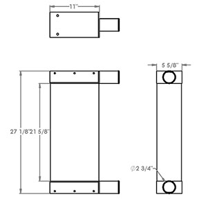 Sennebogen 280375 charge air cooler drawing