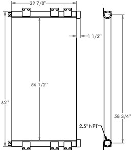 Sullair 280383 charge air cooler drawing