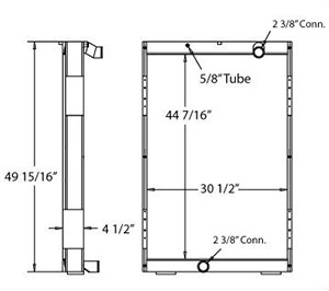 Van Hool 450355 radiator drawing