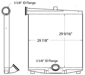 Van Hool TRA12020 charge air cooler drawing