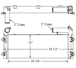 Volvo 280045 charge air cooler drawing