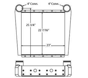 Volvo 280168 charge air cooler drawing