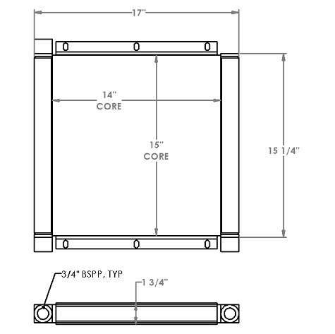 Bobcat V623 Telehandler Oil Cooler - 271206