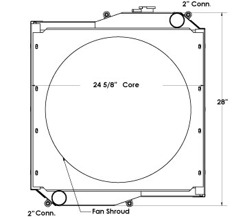 JCB / Case Radiator - 450080